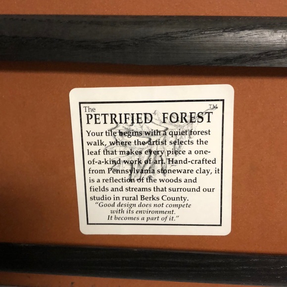 NWOT Stoneware clay “Petrified Forrest ” Tile Art - Picture 7 of 9